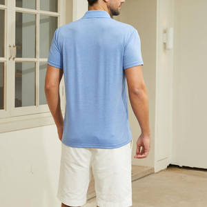 Polos para hombre con estampado de logotipo personalizado 100% algodón Ringer microfibra camisa de secado rápido camisa para hombre de alta calidad a la moda - Product Image 6