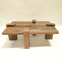 Mesa de Centro de Madera Rústica Hecha a Mano, Ecológica y Personalizable para Villa, Hotel, Apartamento, Muebles de Sala de Estar, Decoración del Hogar