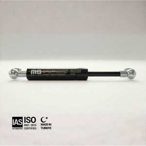 Vérin à gaz cylindrique en acier peint noir MotionStruts LS08BJ-262-600-F1 18mm-8mm 600mm 23.62in 50N-800N pour hayon de voiture et bateau - Product Image 1