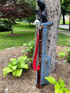 Bolsa de golf de cuero antiguo y lona encerada, regalo personalizado Vintage hecho a mano en Pakistán, 2017 - Product Image 4