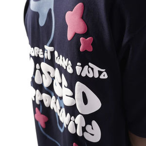 เสื้อยืดผ้าฝ้าย100% สำหรับผู้ชายเทรนด์ยอดนิยม2025เสื้อยืดโอเวอร์ไซส์ลาย3D พัฟฟ์ใส่ได้ตามต้องการ - Product Image 5