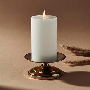 Bougeoir Bougeoir en métal pour l'éclairage et la décoration de la maison Ensemble Bougeoir décoratif élégant finition antique - Product Image 1