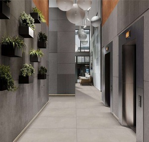 กระเบื้องปูพื้นสีเงินแท้ขนาด600x1200มม. กระเบื้องเคลือบผิวนูนหินสีล้วนสำหรับช้อปปิ้งมอลล์โรงแรม - Product Image 6