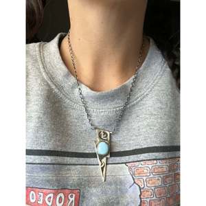 Chaînes Bohèmes Éclairs en Argent Sterling avec Turquoise Navajo Golden Hill, Superposition en Alliage et Motif Numérique Diamanté – Cadeau pour Lui - Product Image 2