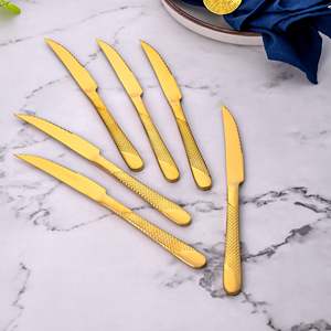 Juego de Cuchillos de Acero Inoxidable Radiant Gold de 6 Piezas para Bodas - Product Image 1
