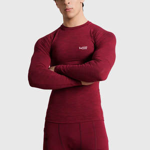 เสื้อรัดรูปแขนยาวเต็มตัวสำหรับผู้ชายเสื้อกีฬาแขนยาวแบบแห้งเร็วระบายอากาศได้ดีโลโก้ตามสั่ง - Product Image 1