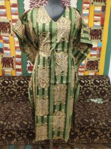 100% coton indien belle main bloc tigre imprimé caftan longue femmes tenue décontracté robe d'été ethnique naturel grande taille - Product Image 2