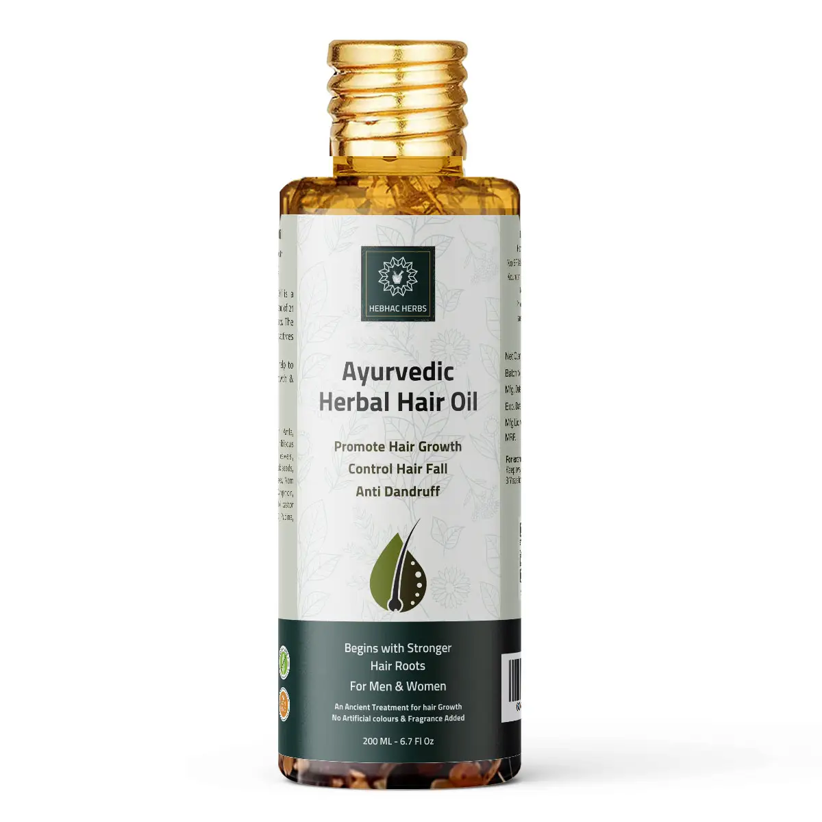 Ayurvedic Herbal Hair Oil Anti-Dandruff, Made with 18 Herbs Anti - Hair Fall Ayurvedic Herbal hair oil
