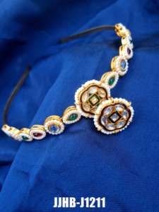 Bandeau de cheveux moderne fait main Bijoux de mode pour femmes Nuptiale Fête de mariage Festival Designer Ethnique Traditionnel Vente en gros en ligne - Product Image 4