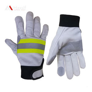 Gants de gréeur de sécurité d'hiver personnalisés en gros du fabricant en peau de chèvre de bonne qualité avec doublure en coton Soudeurs d'extérieur - Product Image 1