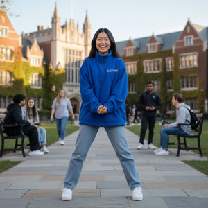 Femmes hiver collège Phi Delta Theta sororité esprit porter imprimé brodé diamant lettre avant col montant sweat ample - Product Image 5