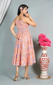 Vestido de algodón con estilo hecho a mano indio para mujer, ropa informal para fiesta de Boda de verano, regalo nupcial personalizado - Product Image 5