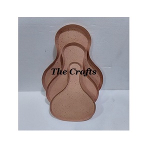 Plateau de service en acier inoxydable au design attrayant avec poignées en résine différentes tailles plateau à café et à chocolat - Product Image 2