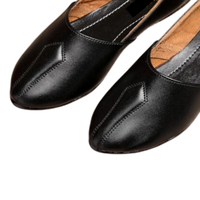 Nouvelle conception, bonne qualité, chaussures ajustées élégantes, chaussures Khussa pour hommes, en cuir, noires, décontractées, tendance, légères