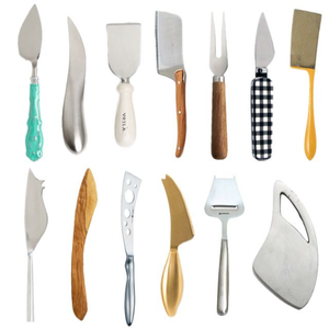 Juego de cuchillos para queso con mango de madera de 3 piezas con bloque de madera, herramientas para queso para utensilios de cocina, artículo de mesa - Product Image 5