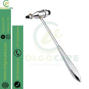 Marteau d'auscultation médicale Marteau à percussion en acier inoxydable avec marteau de diagnostic à l'échelle - Product Image 1