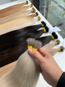 Extensions de cheveux humains vierges I-Tip de 100g, 28 pouces, qualité supérieure, prix de gros, lisses naturels avec pointes super double drawn - Product Image 2
