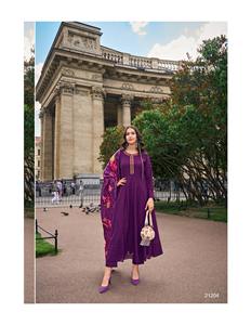 Excelente calidad Premium Collection Best Vichitra Silk Kurti Pant & Dupatta con Schfli Bored Work Exportador y proveedor indio - Product Image 6