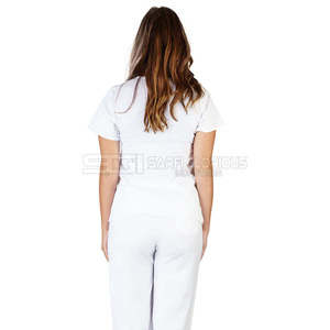 Short Sleeve <b>Pan</b> Nursing Scrubs Medical Clinic Uniform <b>Sets</b> with Canvas Fabric for Doctors and Nurses - Product Image 5