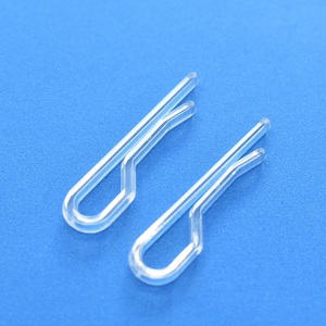 PS Plastic Clip No.3 39mm X 9mm Clear-White Formal <b>Shirt</b> Collar <b>Stays</b> Garment Accessories 500pcs/bag - Product Image 3