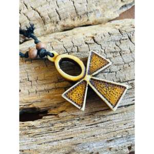 Handmade Classic <b>Wooden</b> <b>Cross</b> <b>Necklace</b> Gold Plated with Diamond and Pearl for Christian Orthodox Engagement Gift - Product Image 2