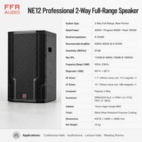 Haut-parleur pleine gamme 2 voies FFR AUDIO NE12 pour salle de conférence et auditorium