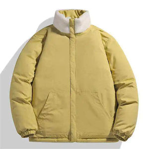 แจ็กเก็ตขนเป็ดสำหรับผู้ชายเสื้อแจ็คเก็ตขนเป็ดแบบซิปรูดแบบเรียบ - Product Image 5