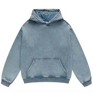 Sudadera con capucha estirable y liviana para hombres y mujeres con lavado ácido/Diseño de cuello con capucha para hombres y mujeres con lavado ácido, tarifa al por mayor OEM - Product Image 3