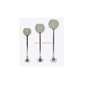 Juego de Cristal Clásico de Acero Inoxidable de 3 Piezas para Decoración de Mesa de Hogar, Centro de Mesa para Bodas, Pulido Espejo, Accesorios Clásicos para Mesa - Product Image 1
