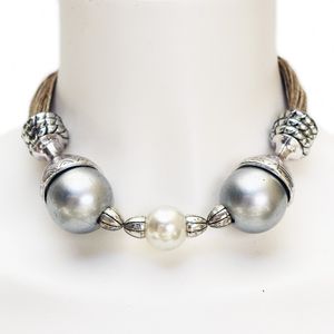 สร้อยคอแฟนซีโลหะทำด้วยมือหรูหราทำจากโลหะและผ้าฝ้ายสำหรับผู้หญิงสีทองของขวัญแต่งงานแฟนซี x Mas - Product Image 5