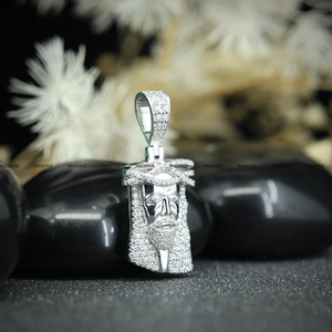 จี้เพชรรูปพระเยส925เงิน VVS Moissanite สำหรับผู้ชายและผู้หญิงเครื่องประดับแฮนด์เมดสไตล์ฮิปฮอปทางศาสนาสุดหรู - Product Image 2