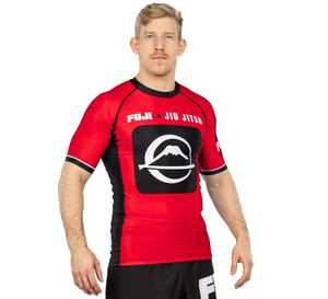 Manga corta personalizada BJJ Rash Guard MMA entrenamiento compresión Top Surf Jiu Jitsu Rashguard hecho en Pakistán - Product Image 1