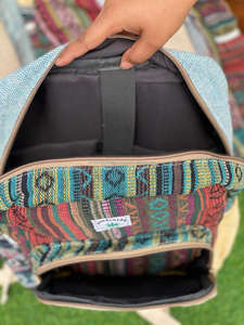 Mochila de viaje multiusos unisex, diseño occidental, bolsa para ordenador portátil de cáñamo, Cremallera de nailon y algodón de yute, nueva Cremallera de nailon occidental - Product Image 6