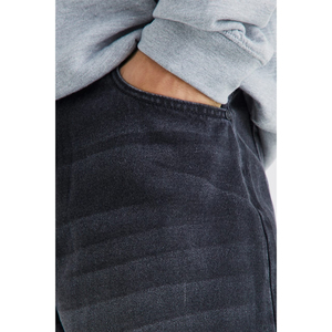 Pantalon en jean noir baggy pantalon en denim délavé à l'acide avec poches décontractées jean en meilleure vente avec logo personnalisé - Product Image 5