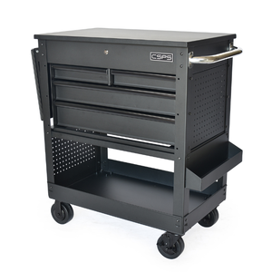 Utility Cart Csps 84Cm - 04 Drawers Powder Coated Steel Capacity 320 Kgs Warehouse Rolling Tool Box for Mechanic <b>Garage</b> Industry - Product Image 2