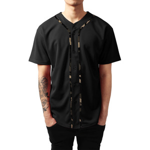 เสื้อเบสบอลแบบติดกระดุมเสื้อเบสบอลสำหรับผู้ชายเสื้อเจอร์ซีย์เล่นกีฬาแบบสั่งทำโลโก้ได้ - Product Image 1