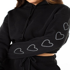 Sudadera con Capucha Corta para Mujer, de Alta Calidad, Cortavientos, Transpirable, de Algodón/Poliéster, con Cintura Ajustada, Estilo Casual, Corte Personalizado - Product Image 1