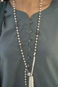 Robe décontractée à manches longues en lin pour femmes Nouveau style floral Vêtements de vacances indiens et pakistanais - Product Image 2