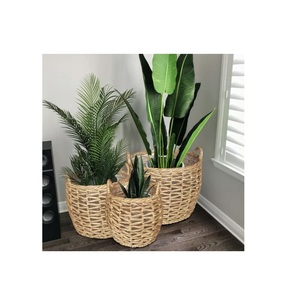 Handmade Planters Customized Design <b>Decorative</b> Planters Rope Weaved <b>Wall</b> Designer Wicker <b>Flower</b> Pots with Stand - Product Image 1