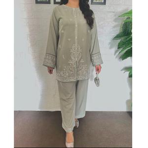 Hermoso Color Anarkali Frock Lengha Salwar Kameez indio pakistaní vestido de novia hecho a mano viscosa estilo tradicional para EID - Product Image 2