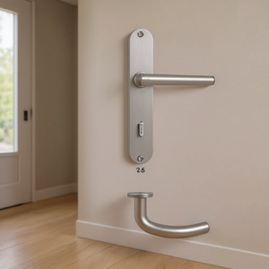 Denver E1310Z/302 Stainless Steel Long Plate Set F69 OB 72mm DIN Left/Right HOPPE Wall Hooks & Coat <b>Racks</b> - Product Image 3