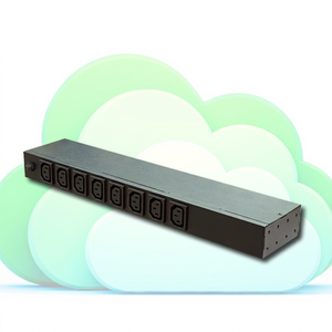 PDU แบบ Neutral Metered 8 พอร์ต 230V 16A สำหรับติดตั้งบนแร็ค พร้อมระบบตรวจสอบผ่าน Web SNMP - Product Image 1
