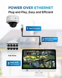 Système de caméra CCTV GWSECU 8 canaux, disque dur 2 To, kit NVR PoE 8MP, caméra IP dôme 4K, vision nocturne, système de surveillance pour la maison et les magasins - Product Image 3