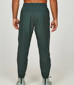 Ensemble de veste coupe-vent de course sur piste en polyester nylon de couleur unie sans commande Survêtement de sport pour hommes - Product Image 5