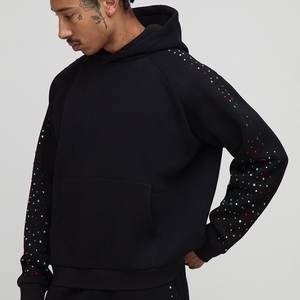 Vente en gros de sweats à capuche noirs avec logo Stones personnalisés pour hommes sweats à capuche d'hiver respirants et écologiques Streetwear décontracté sweats à capuche imprimés pour hommes - Product Image 1