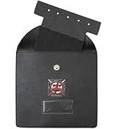 Porte-bijoux de poche en cuir noir pour chevalier templier maçonnique (taille moyenne) Étui à bijoux maçonnique avec impression spéciale - Product Image 2