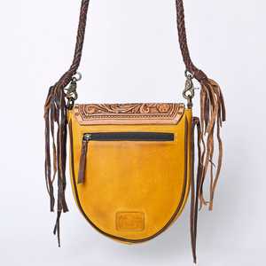 Bolso Bandolera de Cuero de Gamuza Hecho a Mano, Estilo Bohemio, Otoñal, Personalizable, Ecológico, con Borlas Cosidas, para Mujer - Product Image 4