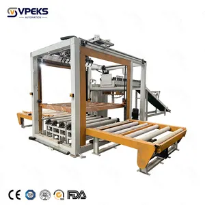 VPEKS-Paletizador de alta velocidad de posición alta, máquina de apilamiento de cajas de cartón para cemento, máquina de paletizado de buen rendimiento con pinza