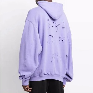 Ropa de calle personalizada sudaderas con capucha de gran tamaño 500gsm French Terry All Over Print Heavyweight Sweatsuits DTG recortado chándal para hombres - Product Image 3