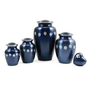 Urne funéraire moderne pour animaux de compagnie en métal noir, haute, avec motif de patte, urne moderne pour animaux de compagnie - Product Image 4